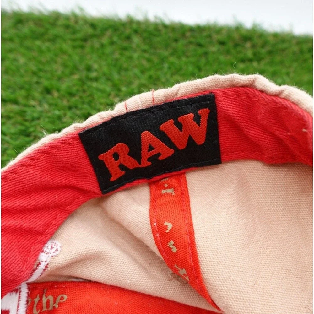 RAW Classic Baseball Hat Cap Tan Snapback Natural Rolling Papers
